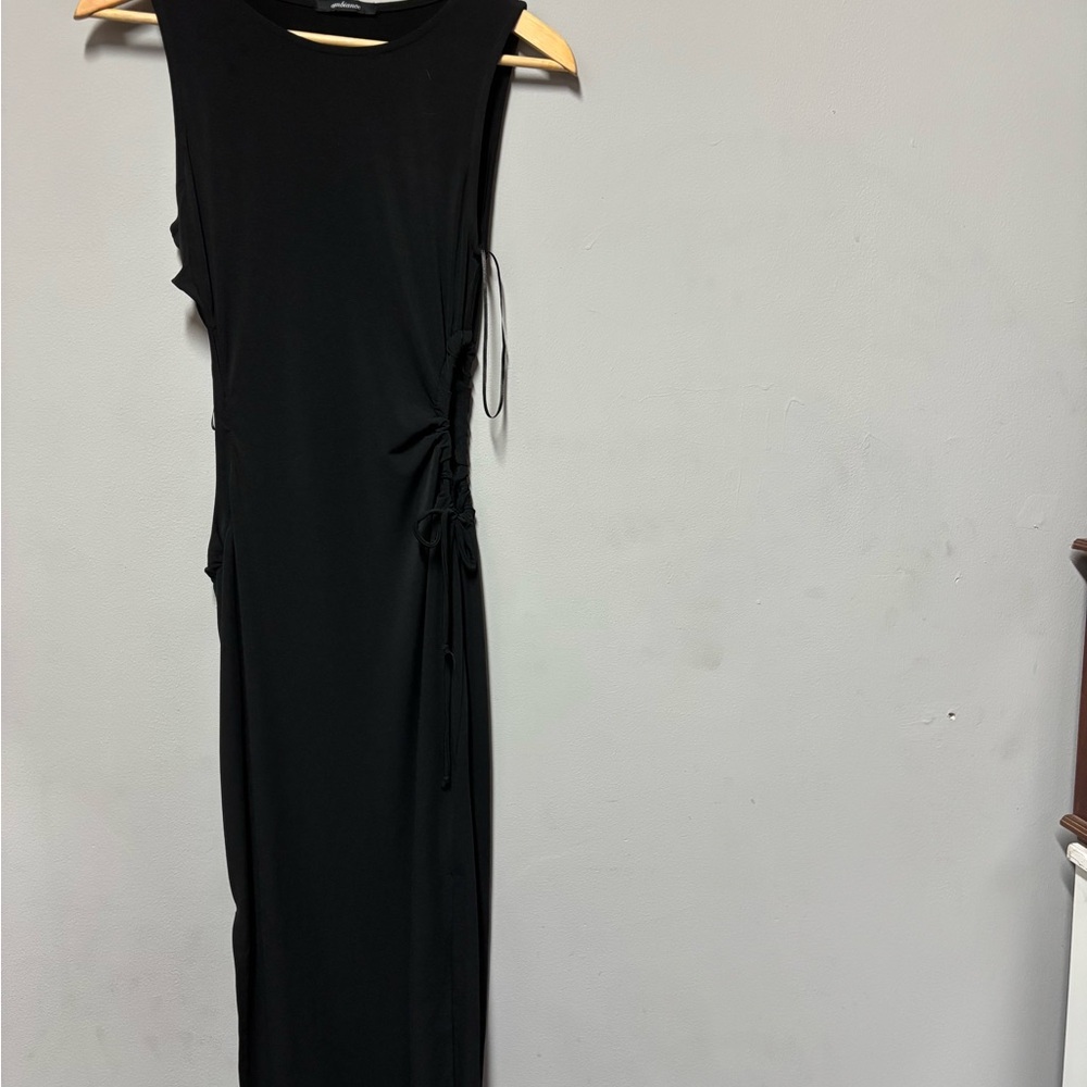 Ambiance Black Sleeveless Wrap Maxi Dress